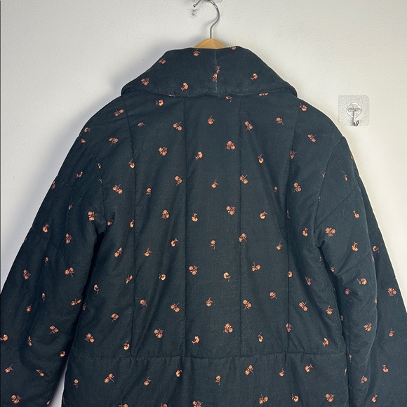 Madewell Corduroy Dumont Quilted Jacket Amie Floral XS Warm Puffer Winter Coat - Picture 10 of 16